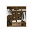 Ver imagem 4 de Guarda Roupa Casal 8 Portas e 4 Gavetas C/ Pés Nápoles Branco - Santos Andirá