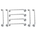 Ver imagem 1 de Alça Apoio 60cm Barra Inox Kit 8 Unidades Banheiro Idoso Acessibilidade Suporte Box Corrimao