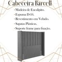 Ver imagem 3 de Cabeceira Solteiro 88 cm Barcell Veludo Cinza Soon