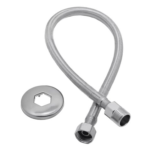 Engate Ligação Flexível 40cm Aço Inox Trançado Mangueira