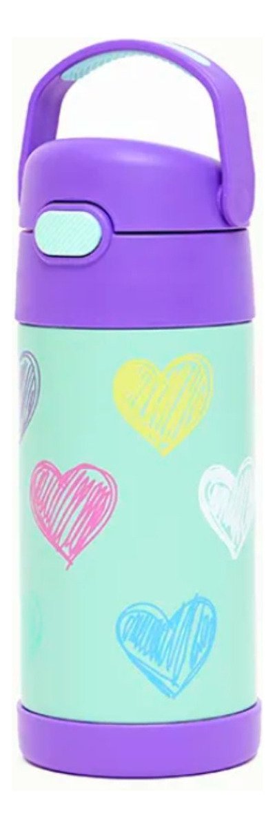 Garrafa Squeeze Infantil Escolar com Canudo e Alça 460 Ml