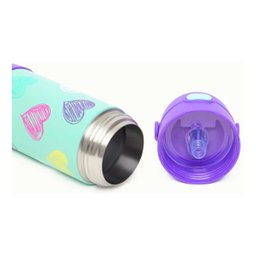 Garrafa Squeeze Infantil Escolar com Canudo e Alça 460 Ml - 4