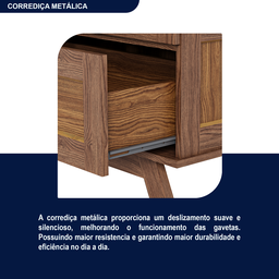 Cristaleira Roma Pinus com HDF Porta de Vidro Retrô - 9
