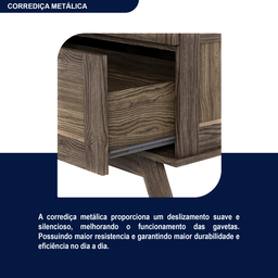 Cristaleira Roma Pinus com HDF Porta de Vidro Retrô - 8