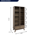 Ver imagem 4 de Cristaleira Madeira Maciça Pinus com HDF Porta de Vidro