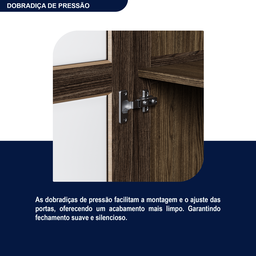 Cristaleira Roma Pinus com HDF Porta de Vidro Retrô - 9