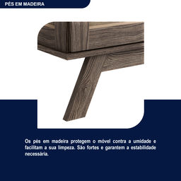 Cristaleira Roma Pinus com HDF Porta de Vidro Retrô - 10