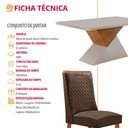 Ver imagem 7 de Mesa de Jantar Aster 180cm Tampo MDF Vidro Canto Copo com 6 Cadeiras Carolina