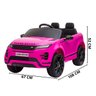 Mini Carro Elétrico Infantil Criança 12v Land Rover Evoque Controle Remoto Rosa Brinqway Bw-128rs Bw - 3