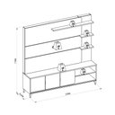 Ver imagem 6 de Estante Home para Tv 70 Polegadas Napoli Linea Brasil