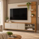 Ver imagem 1 de Estante Home para TV 70 Polegadas Napoli Tauari e Off White