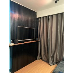 Painel Ripado Versátil: 01 unid. 270x110cm larg. Talatto Painéis Preto TX - 5