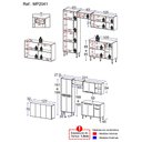 Ver imagem 4 de Cozinha Completa c/ Buffet/Aparador Siena Multimóveis MP2041 Branca/Preta