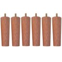 Ver imagem 1 de Conjunto 6 Pés Fixos para Cama Box Casal Solteiro Móveis 13cm Mel Dimader