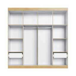 Guarda-Roupa Casal 4 Portas 2 Gavetas Americano/Provençal Ele e Ela Europa - 4