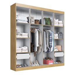 Guarda-Roupa Casal 4 Portas 2 Gavetas Americano/Provençal Ele e Ela Europa - 7