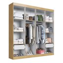 Ver mais imagens de Guarda-Roupa Casal 4 Portas 2 Gavetas Americano/Provençal Ele e Ela Europa Branco/Savana