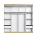 Ver imagem 5 de Guarda-Roupa Casal 4 Portas 2 Gavetas Americano/Provençal Ele e Ela Europa Branco/Savana