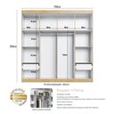 Ver imagem 5 de Guarda-Roupa Casal 4 Portas 2 Gavetas Americano/Provençal Ele e Ela Europa