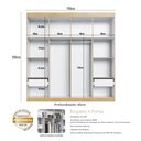 Ver imagem 5 de Guarda-Roupa Casal 4 Portas 2 Gavetas Americano/Provençal Ele e Ela Europa