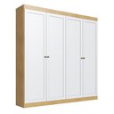 Ver imagem 3 de Guarda-Roupa Casal 4 Portas 2 Gavetas Americano/Provençal Ele e Ela Europa Branco/Savana