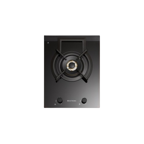 Fogao Cooktop 1q Domino Vetro 38cm Gas Preto Bivolt Dg-1q-38-vt-3zea Elettromec## - 3