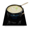 Fogao Cooktop 1q Domino Vetro 38cm Gas Preto Bivolt Dg-1q-38-vt-3zea Elettromec## - 2
