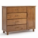 Ver imagem 1 de Cômoda Quarto 120cm Madeira Pinus 4 Gavetas Mateo Imbuia Z25 - Mpozenato