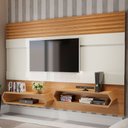 Ver imagem 1 de Painel para Tv de até 65" 220cm com 02 Nichos 100% Mdf Pa22 Dalla Costa-freijó/off White
