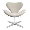 Ver imagem 1 de Poltrona Decorativa Sala Estar Swan Base com Rodinhas