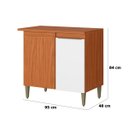 Ver imagem 4 de Balcão Canto Reto 100% Mdf 1 Porta Claire Cinamomo/branco