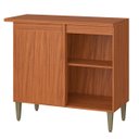 Ver imagem 1 de Balcão Canto Reto 100% Mdf 1 Porta Claire Cinamomo/branco