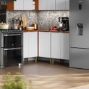 Ver imagem 5 de Balcão Canto Reto 100% Mdf 1 Porta Claire Cinamomo/branco