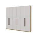 Ver imagem 3 de Guarda Roupas Casal 100% MDF 6 Portas 3 Gavetas Nero Branco/Savana