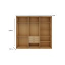 Ver imagem 4 de Guarda Roupas Casal 100% MDF 6 Portas 3 Gavetas Nero Branco/Savana