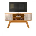 Ver imagem 2 de Rack para Tv até 55 Polegadas Atlanta 2 Portas Cinamomo/off White - Madetec