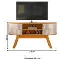 Ver imagem 3 de Rack para Tv até 55 Polegadas Atlanta 2 Portas Cinamomo/off White - Madetec