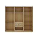 Ver imagem 2 de Guarda Roupas Casal 100% MDF 6 Portas 3 Gavetas Nero Bege/Savana
