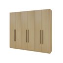 Ver imagem 3 de Guarda Roupas Casal 100% MDF 6 Portas 3 Gavetas Nero Bege/Savana