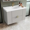 Ver imagem 1 de Gabinete para Banheiro Suspenso com Cuba Yescasa Off White/Arenas