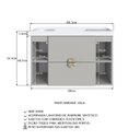 Ver mais imagens de Gabinete para Banheiro Suspenso com Cuba Yescasa Off White/Arenas
