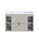 Ver imagem 7 de Gabinete para Banheiro Suspenso com Cuba Yescasa Off White/Arenas
