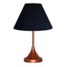 Abajur para Sala ou Quarto Base Cobre e Cúpula de algodão Preto - 1