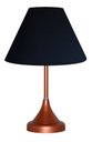 Ver imagem 1 de Abajur para Sala ou Quarto Base Cobre e Cúpula de algodão Preto