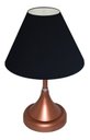 Ver imagem 2 de Abajur para Sala ou Quarto Base Cobre e Cúpula de algodão Preto