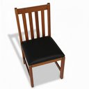 Ver imagem 3 de Kit 4 Cadeiras de Jantar Eucalipto Madeira Maciça Courino Preto