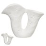 Vaso Decorativo Cerâmica Off White 22,5x30x13cm - 3