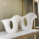 Ver imagem 2 de Vaso Decorativo Cerâmica Off White 22,5x30x13cm