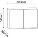 Ver imagem 3 de Armário Aéreo de Geladeira 2 Portas 80 Cm Irís Branco
