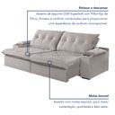 Ver imagem 7 de Sofá Retrátil e Reclinável com Entrada USB e Porta Copos 250cm Veneza Yescasa